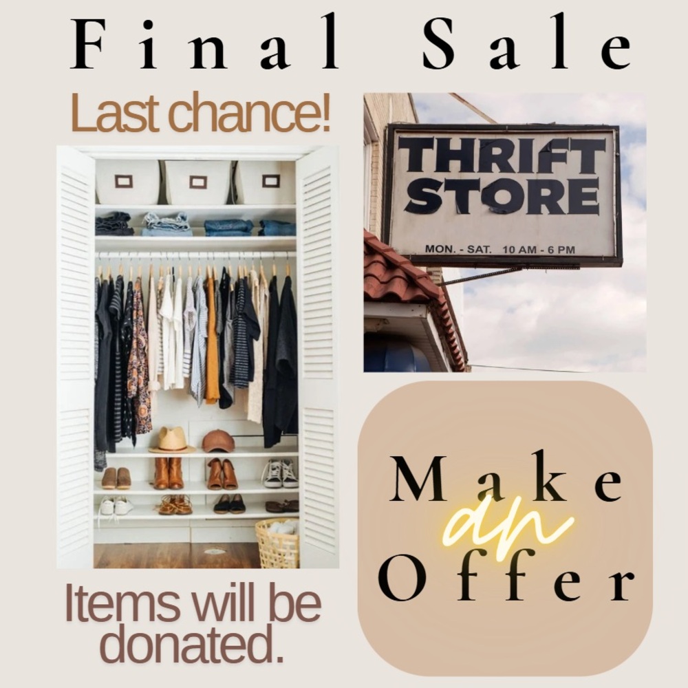 LAST CHANCE! Closet clean out.